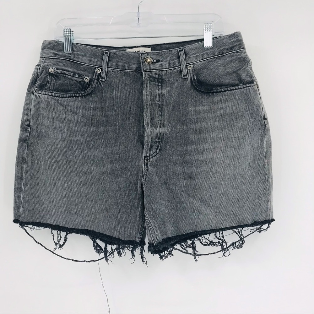 Agolde High Waist Gray Women Shorts